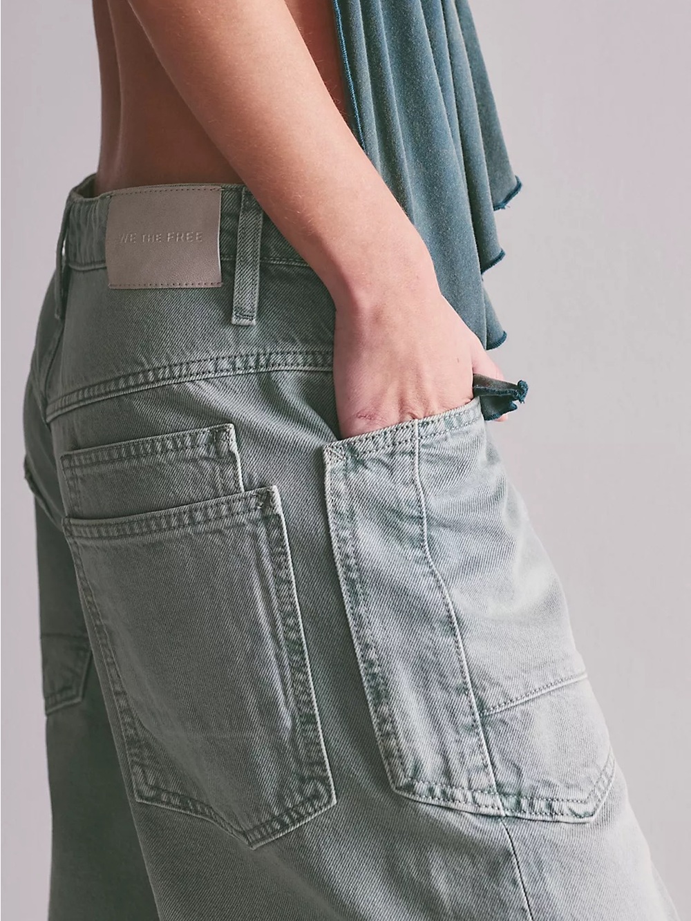 Free People Minimalist Moxie Jeans in Aloe - Picture 3 of 4